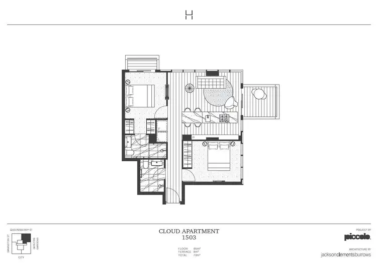 Floorplan of Homely apartment listing, 1503/518 Swanston Street, Carlton VIC 3053