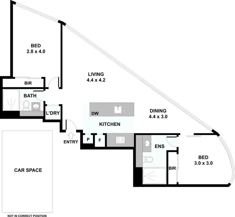 Floorplan of Homely apartment listing, 3218/228 La Trobe Street, Melbourne VIC 3000