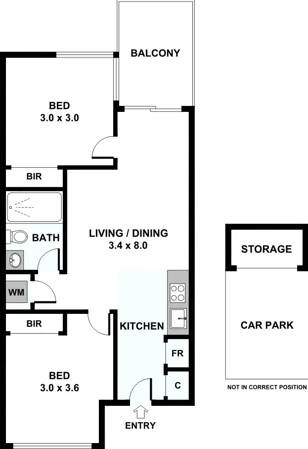 Floorplan of Homely apartment listing, A507/8 Station Street, Caulfield VIC 3162