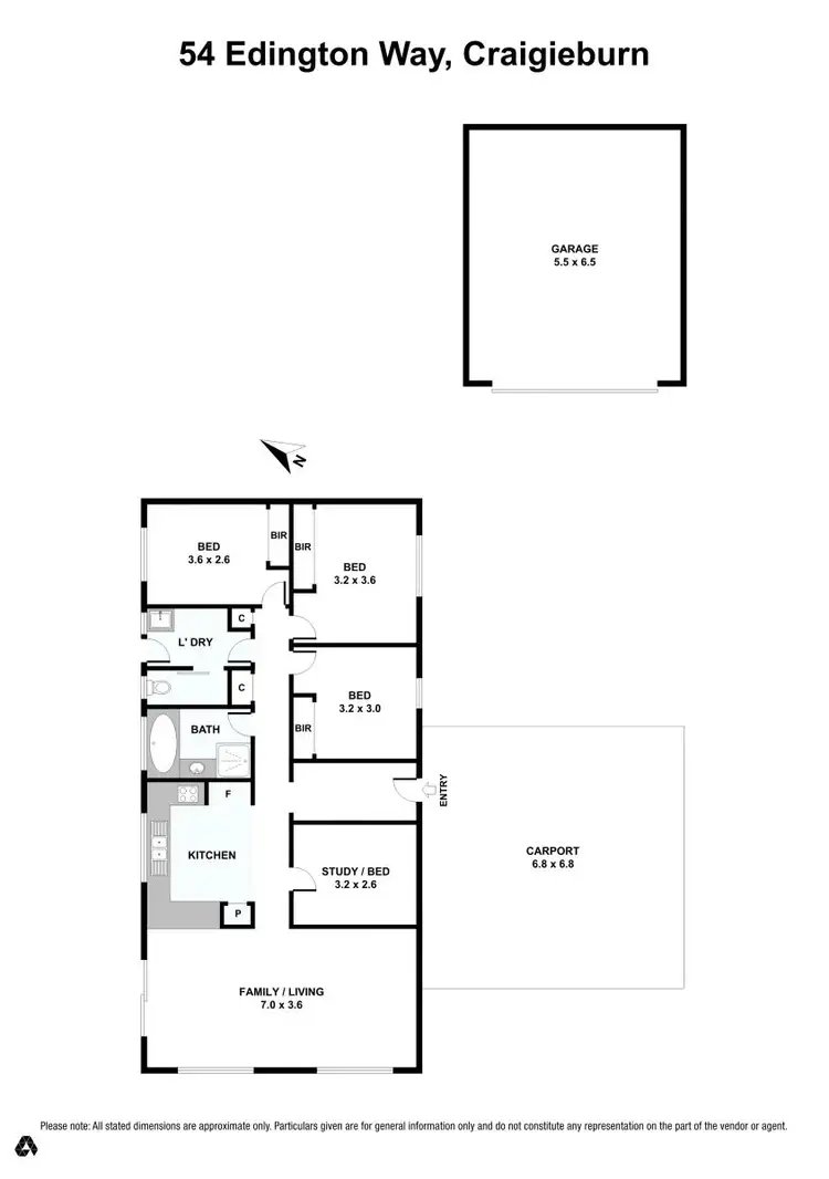 Floorplan of Homely house listing, 54 Edington Way, Craigieburn VIC 3064