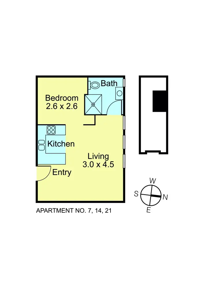 Floorplan of Homely apartment listing, 7/23 Avoca Street, South Yarra VIC 3141