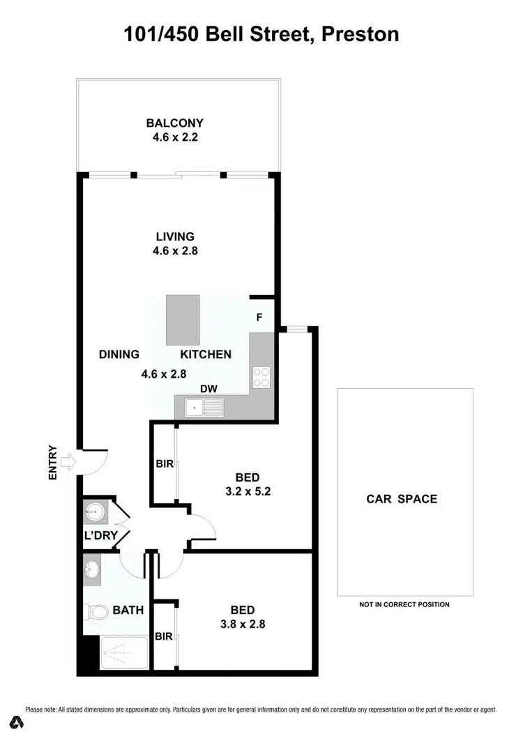Floorplan of Homely unit listing, 101/450 Bell Street, Preston VIC 3072