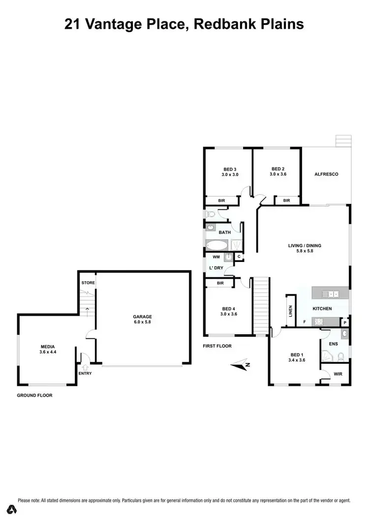 Floorplan of Homely house listing, 21 Vantage Place, Redbank Plains QLD 4301
