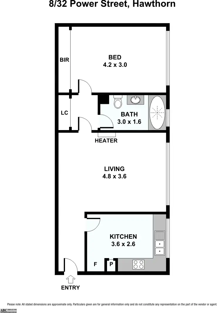 Floorplan of Homely apartment listing, 8/32 Power Street, Hawthorn VIC 3122