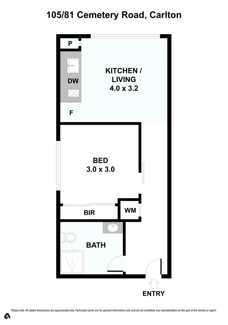 Floorplan of Homely apartment listing, 105/81 Cemetery Road, Carlton VIC 3053