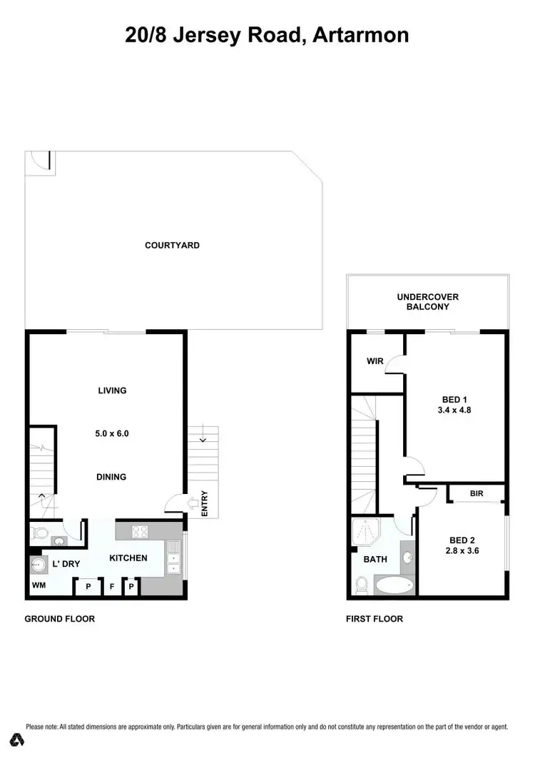 Floorplan of Homely townhouse listing, 20/8 Jersey Road, Artarmon NSW 2064