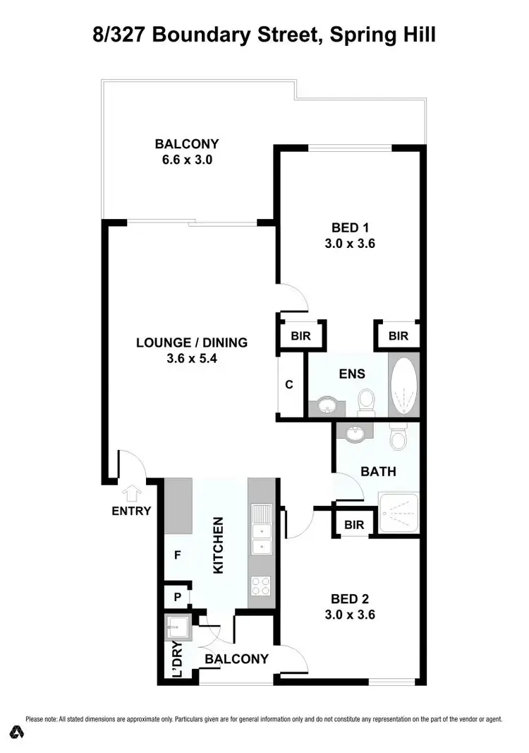 Floorplan of Homely unit listing, 8/327 Boundary Street, Spring Hill QLD 4000