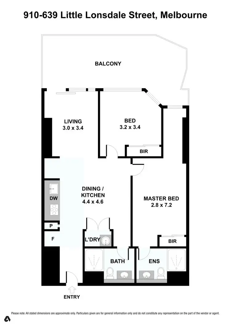 Floorplan of Homely apartment listing, 910/639 Little Lonsdale Street, Melbourne VIC 3000