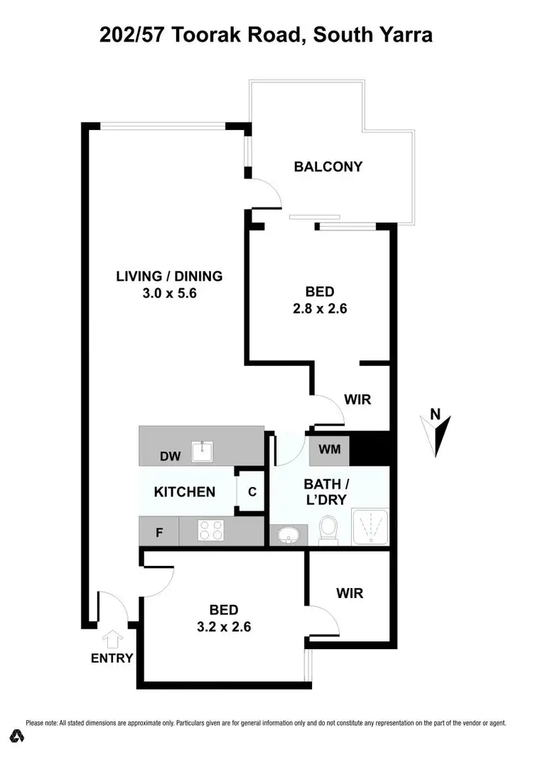 Floorplan of Homely unit listing, 202/57 Toorak Road, South Yarra VIC 3141