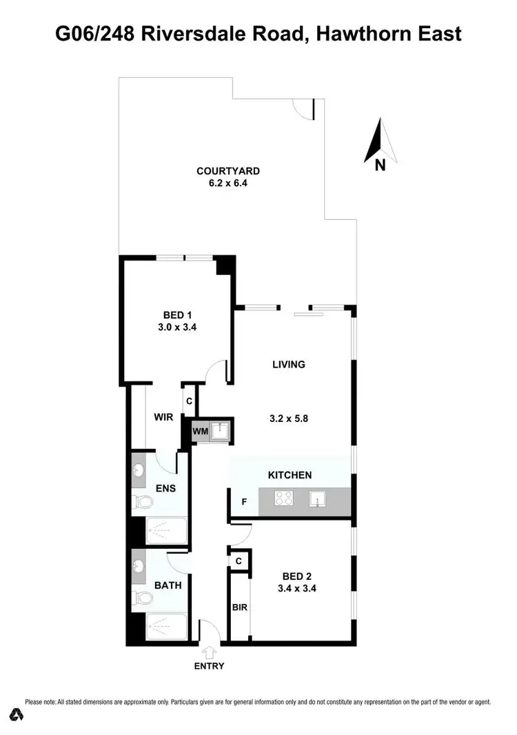 Floorplan of Homely unit listing, G06/248 Riversdale Road, Hawthorn East VIC 3123