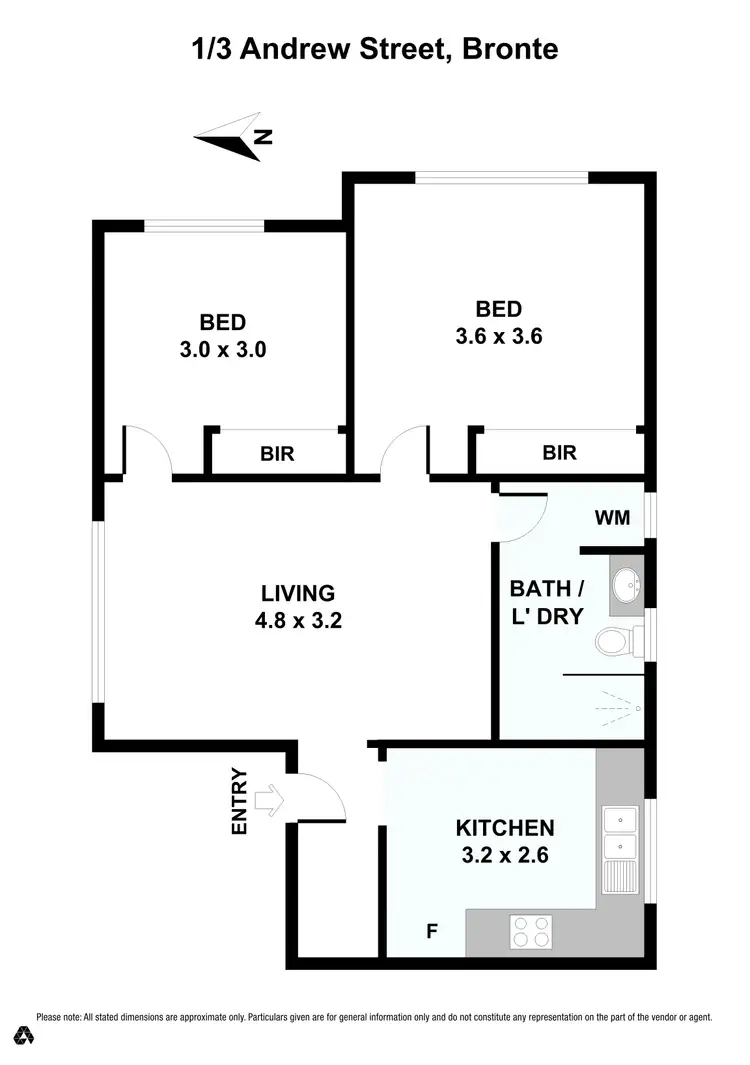 Floorplan of Homely apartment listing, 1/3 Andrew Street, Bronte NSW 2024