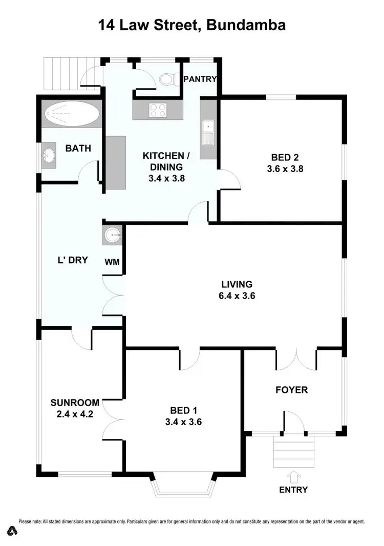 Floorplan of Homely unit listing, 14 Law Street, Bundamba QLD 4304