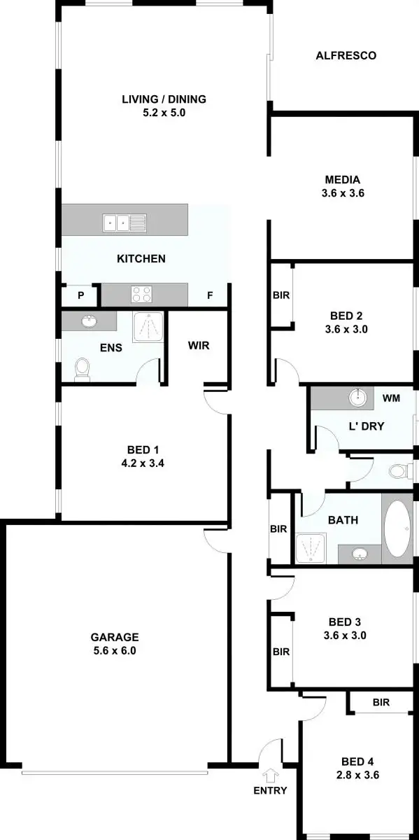 Floorplan of Homely house listing, 6 Ficus Drive, Palmview QLD 4553