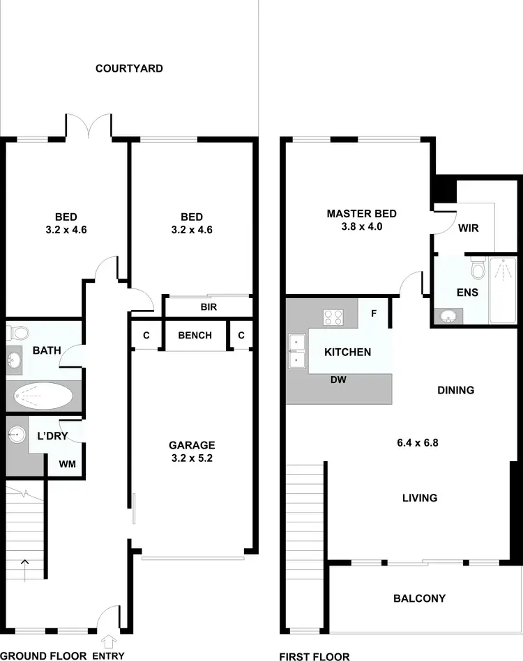 Floorplan of Homely house listing, 32 Yambla Street, Clifton Hill VIC 3068