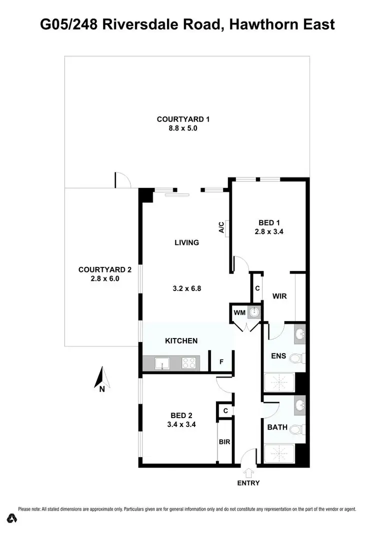 Floorplan of Homely unit listing, G05/248 Riversdale Road, Hawthorn East VIC 3123
