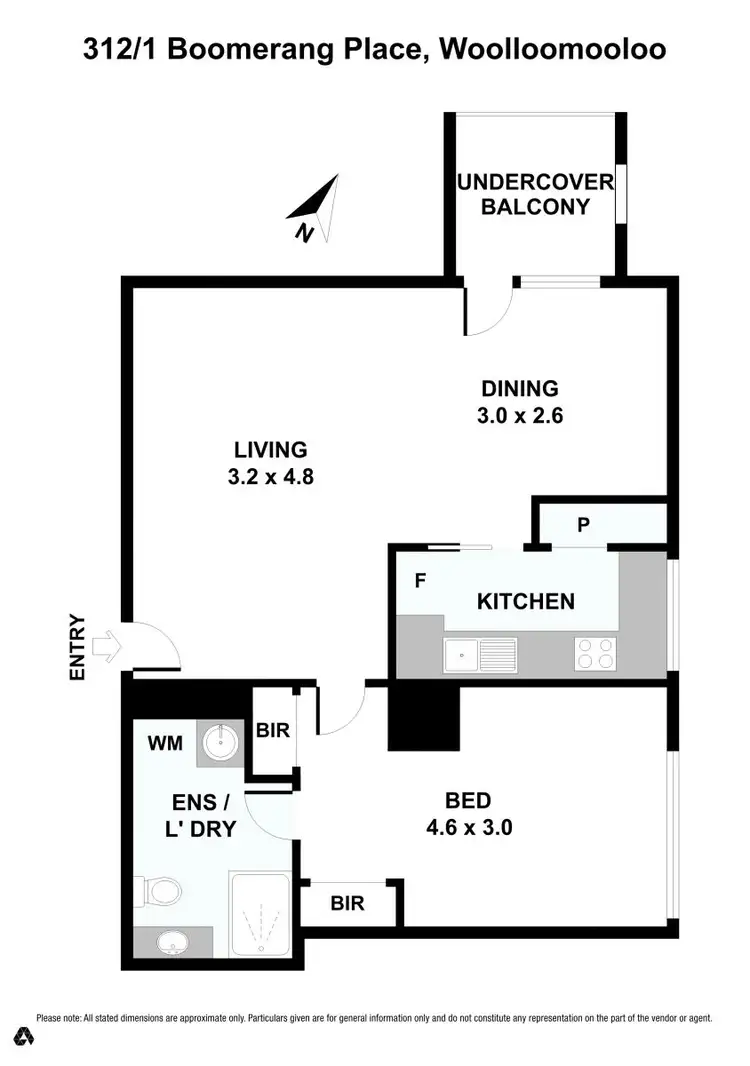 Floorplan of Homely apartment listing, 312/1 Boomerang Place, Woolloomooloo NSW 2011