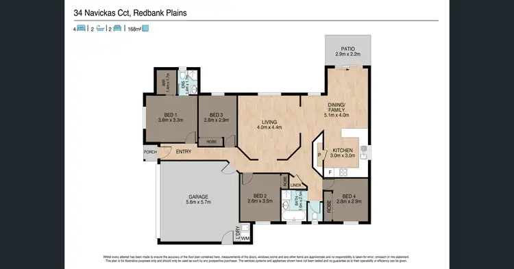 Floorplan of Homely house listing, 34 Navickas Circuit, Redbank Plains QLD 4301