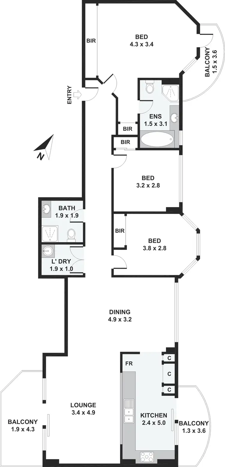 Floorplan of Homely apartment listing, 78/54 Christie Street, St Leonards NSW 2065