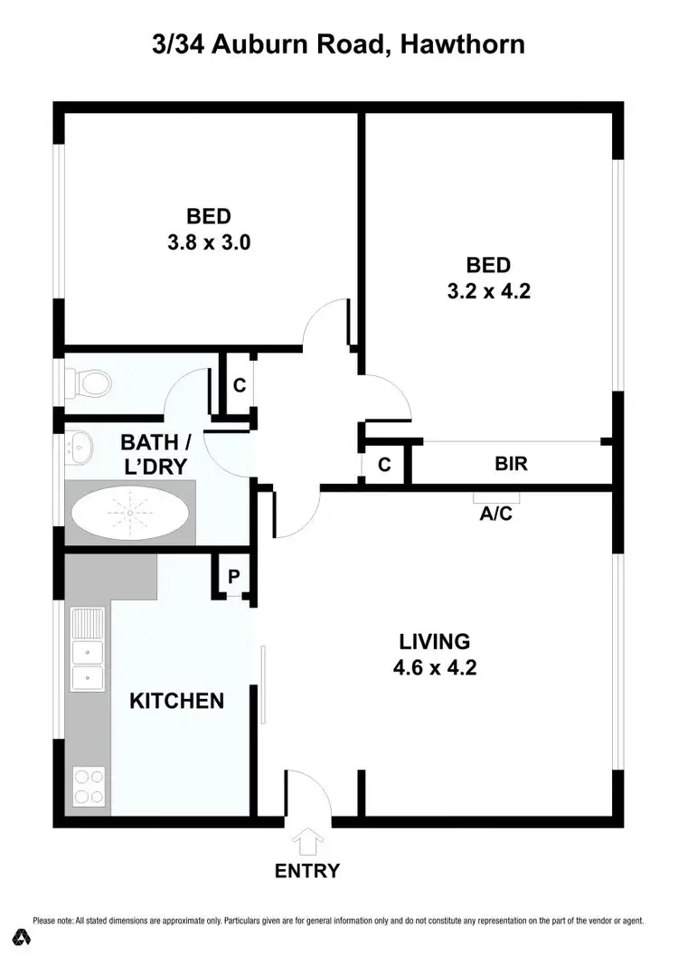 Floorplan of Homely apartment listing, 03/34 Auburn Rd, Hawthorn VIC 3122