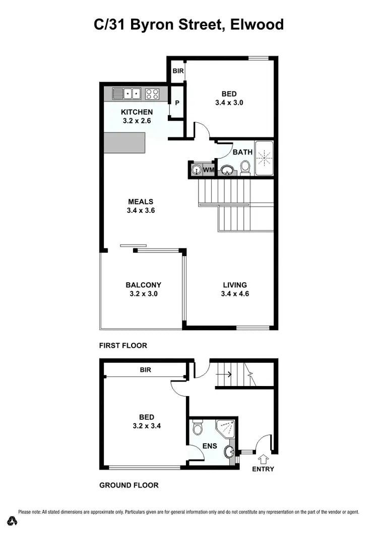 Floorplan of Homely townhouse listing, C/31 Byron St, Elwood VIC 3184