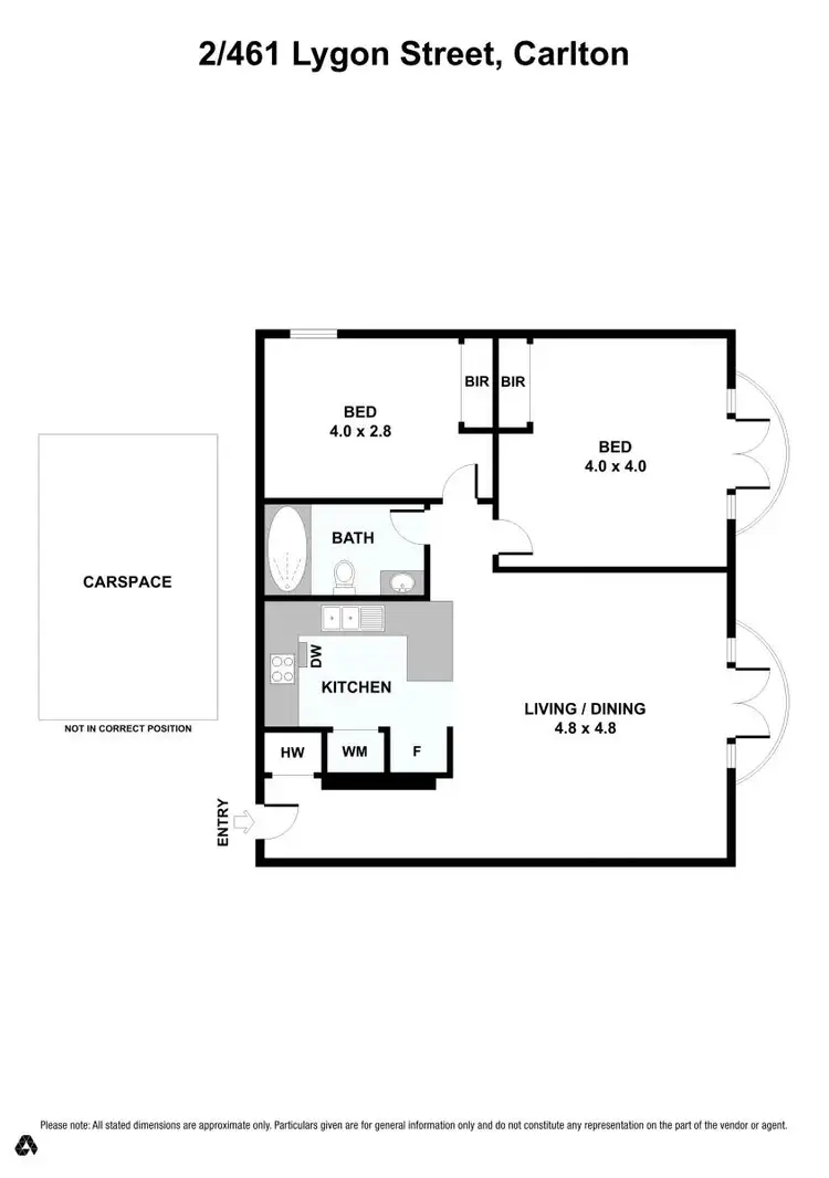 Floorplan of Homely unit listing, 2/461 Lygon Street, Carlton VIC 3053