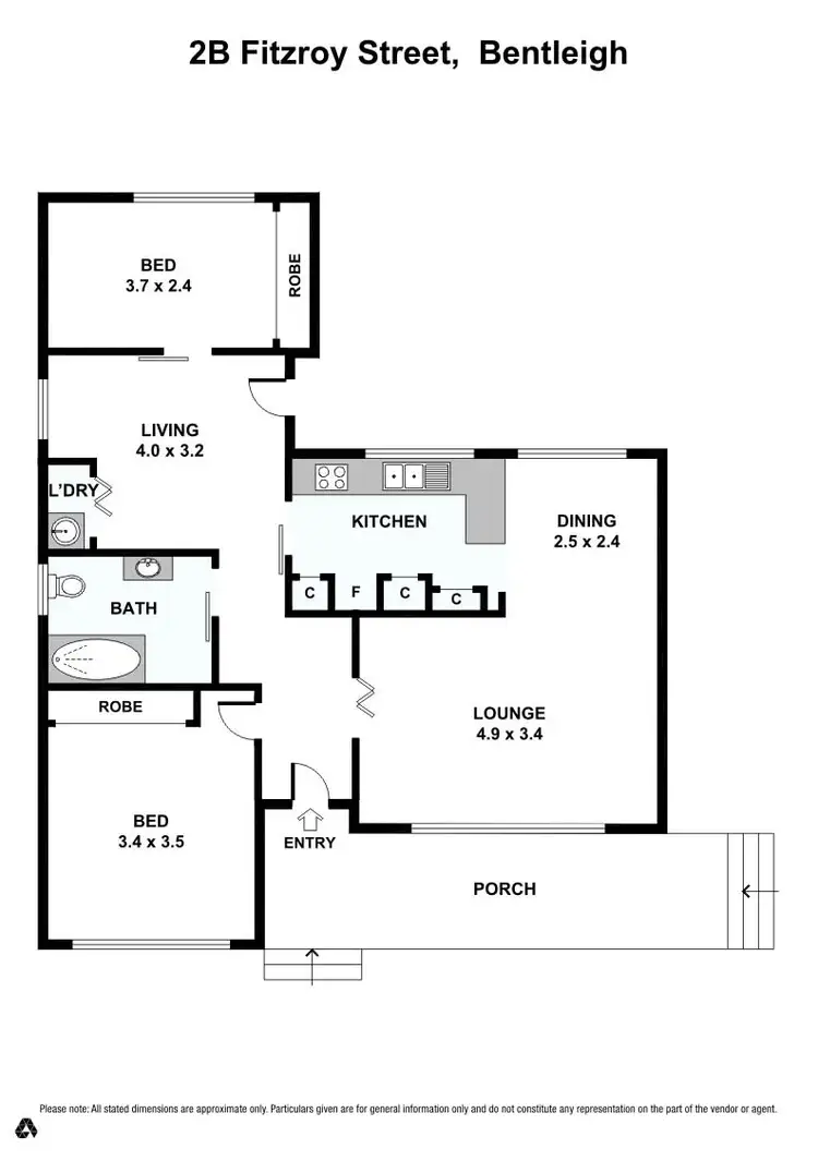 Floorplan of Homely townhouse listing, 2B Fitzroy Street, Bentleigh VIC 3204