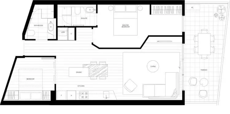 Floorplan of Homely apartment listing, 102/1 Acacia Place - Eden Building, Abbotsford VIC 3067