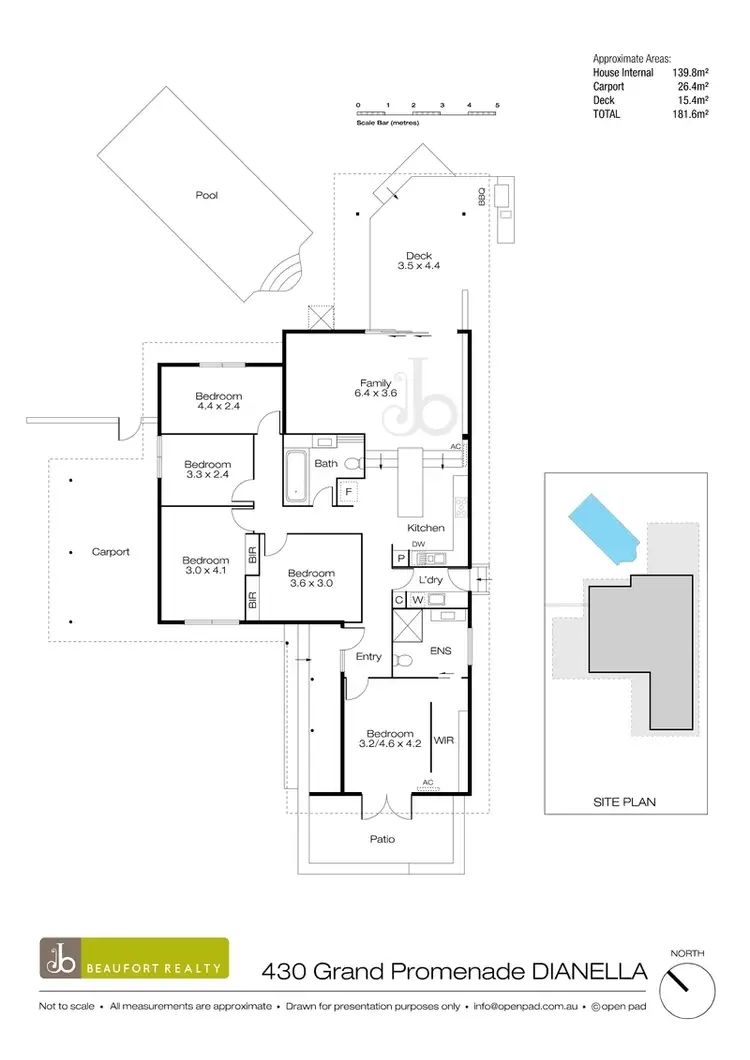 Floorplan of Homely house listing, 430 Grand Promenade, Dianella WA 6059