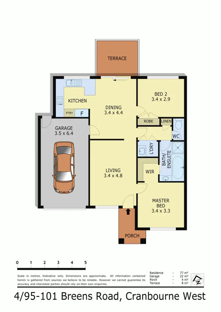 Floorplan of Homely unit listing, 4/95-101 BREENS ROAD, Cranbourne West VIC 3977