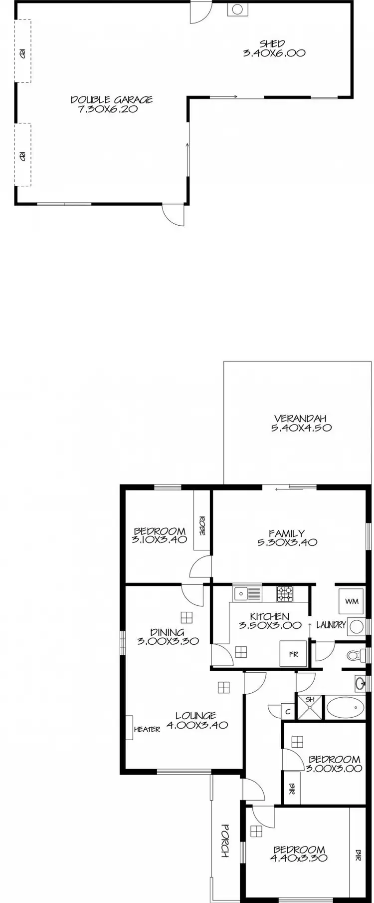 Floorplan of Homely house listing, 93 Richmond Avenue, Melrose Park SA 5039