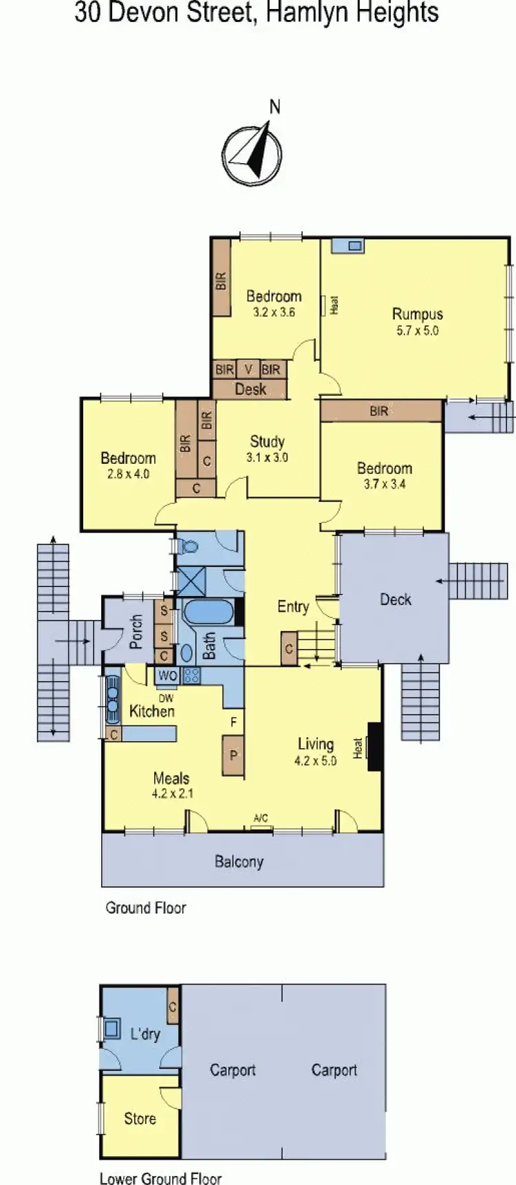 Floorplan of Homely house listing, 30 Devon Street, Hamlyn Heights VIC 3215