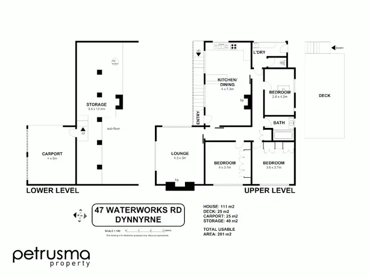 Floorplan of Homely house listing, 47 Waterworks Road, Dynnyrne TAS 7005