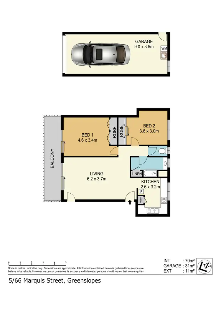 Floorplan of Homely unit listing, 5/66 Marquis Street, Greenslopes QLD 4120