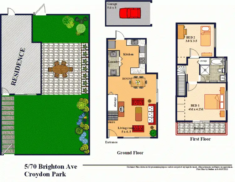Floorplan of Homely townhouse listing, 5/70 Brighton Avenue, Croydon Park NSW 2133