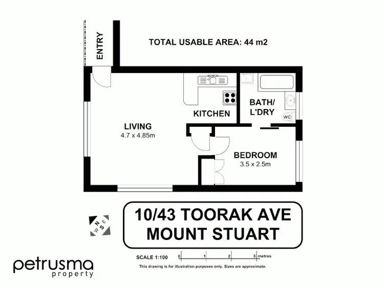 Floorplan of Homely unit listing, 10/43 Toorak Avenue, Mount Stuart TAS 7000