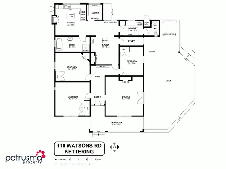 Floorplan of Homely house listing, 110 Watsons Road, Kettering TAS 7155