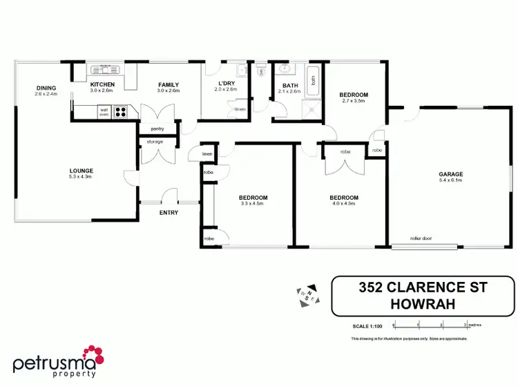 Floorplan of Homely house listing, 352 Clarence Street, Howrah TAS 7018