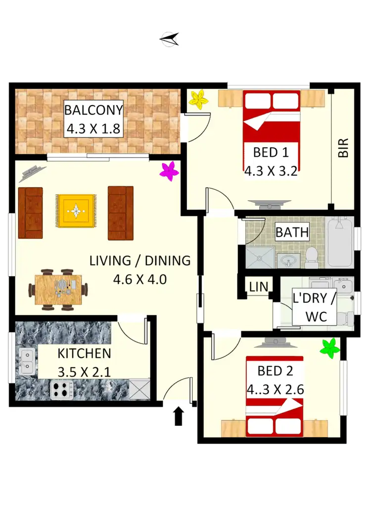 Floorplan of Homely apartment listing, 2/95 Queen Street, Ashfield NSW 2131