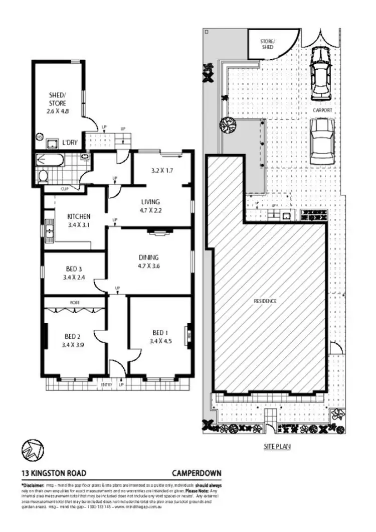 Floorplan of Homely house listing, 13 KINGSTON Road, Camperdown NSW 2050