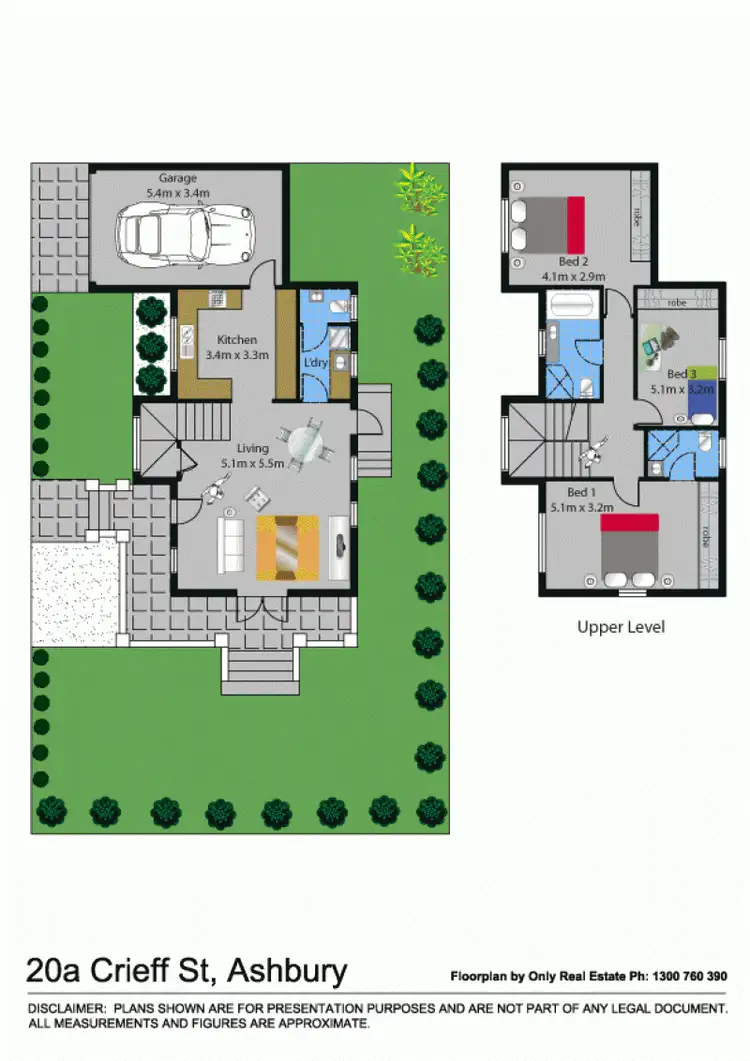 Floorplan of Homely semi-detached listing, 20A Crieff Street, Ashbury NSW 2193