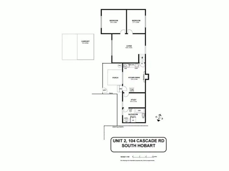 Floorplan of Homely house listing, 2/104 Cascade Road, South Hobart TAS 7004