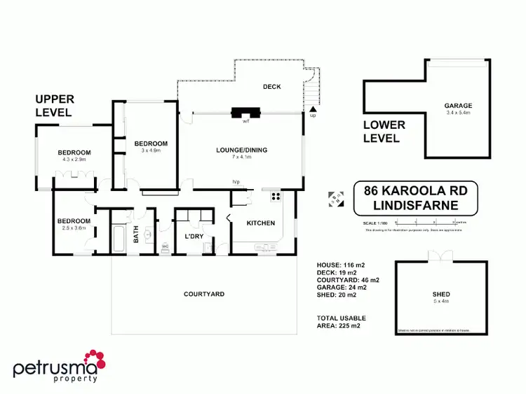 Floorplan of Homely house listing, 86 Karoola Road, Lindisfarne TAS 7015