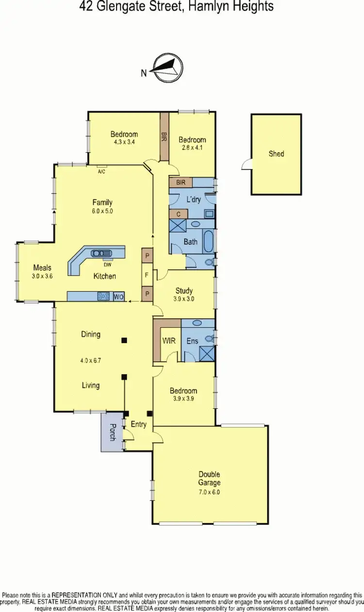 Floorplan of Homely house listing, 42 Glengate Street, Hamlyn Heights VIC 3215
