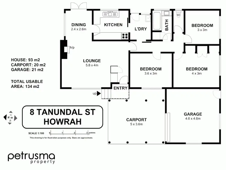 Floorplan of Homely house listing, 8 Tanundal Street, Howrah TAS 7018