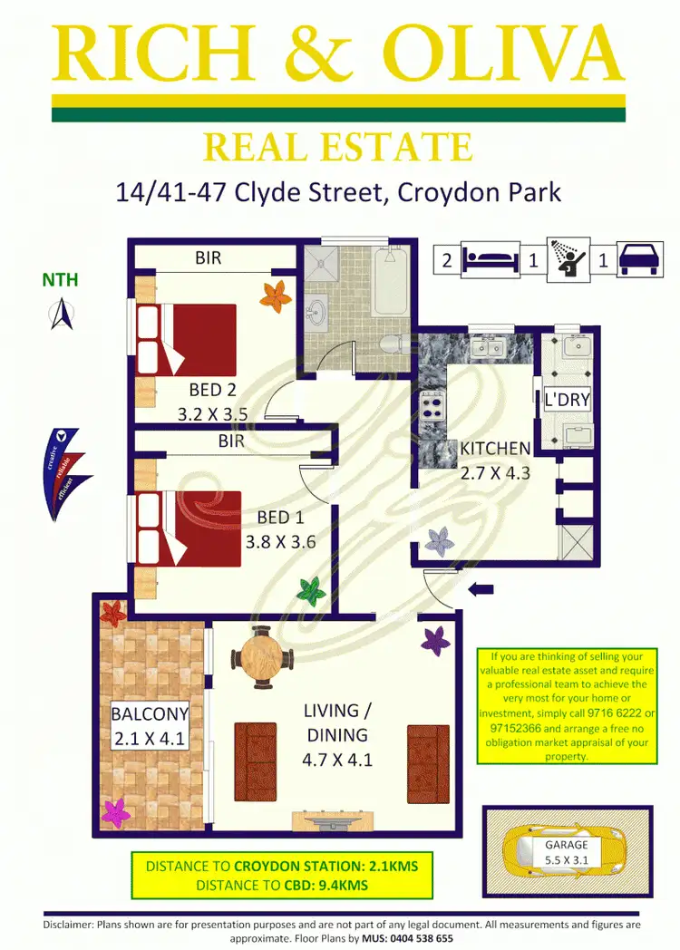 Floorplan of Homely apartment listing, 14/41 Clyde Street, Croydon Park NSW 2133
