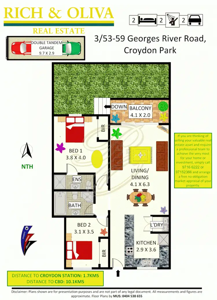 Floorplan of Homely apartment listing, 3/53 Georges River Road, Croydon Park NSW 2133