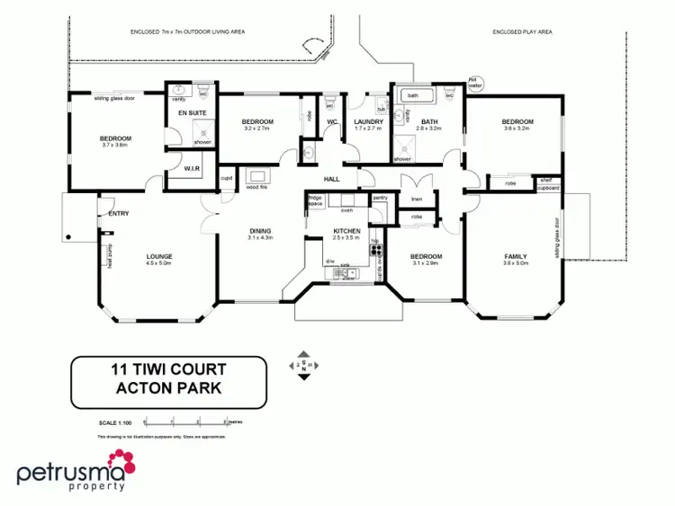 Floorplan of Homely house listing, 11 Tiwi Court, Acton Park TAS 7170