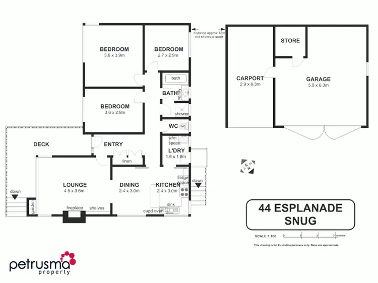 Floorplan of Homely house listing, 44 Esplanade, Snug TAS 7054