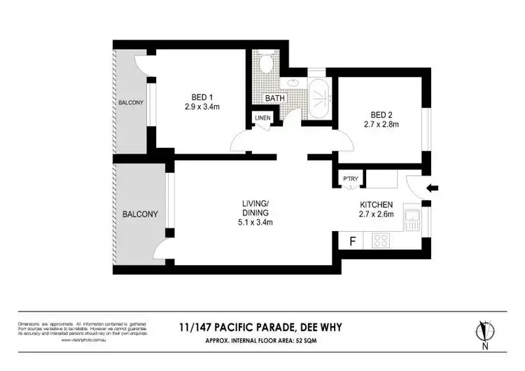 Floorplan of Homely apartment listing, 11/147 Pacific Parade, Dee Why NSW 2099