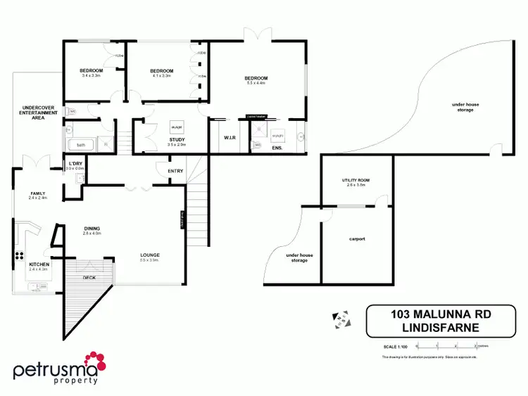 Floorplan of Homely house listing, 103 Malunna Road, Lindisfarne TAS 7015